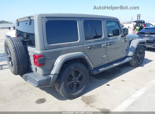 1C4HJXEGXMW584263 2021 JEEP WRANGLER UNLIMITED Серый Задняя правая четверть
