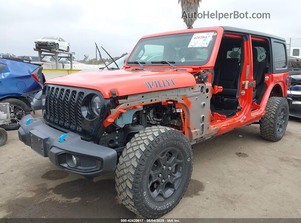 1C4JJXN60PW685289 2023 JEEP WRANGLER Orange წინა მარცხენა ხედი სამი მეოთხედიდან