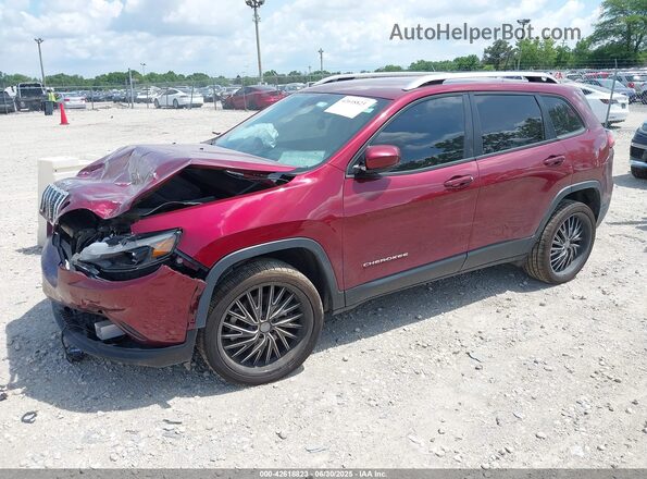 1C4PJMCBXMD170638 2021 JEEP CHEROKEE Maroon Առջևի ձախ երեք քառորդ տեսարան