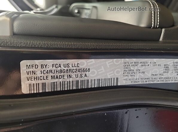 1C4RJHBG8RC245668 2024 JEEP GRAND CHEROKEE  Դիմացի տեսք