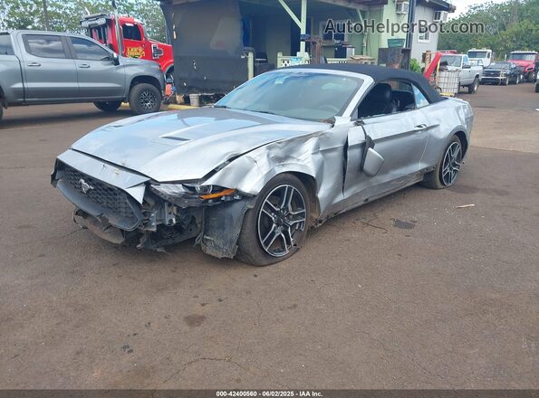 1FATP8UH1L5125626 2020 FORD MUSTANG Silver Առջևի ձախ երեք քառորդ տեսարան