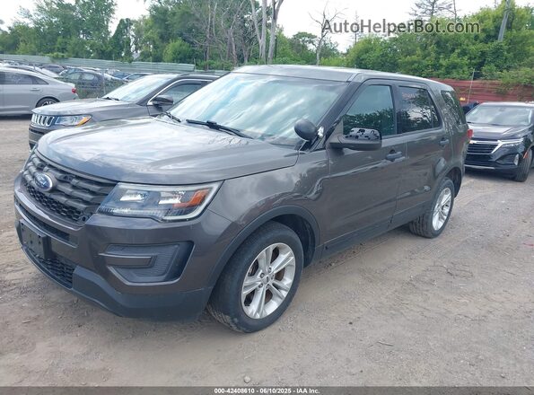 1FM5K8AR5HGC26853 2017 FORD POLICE INTERCEPTOR Gray Przód lewy
