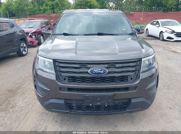 1FM5K8AR5HGC26853 2017 FORD POLICE INTERCEPTOR Gray Widok zestawu wskaźników