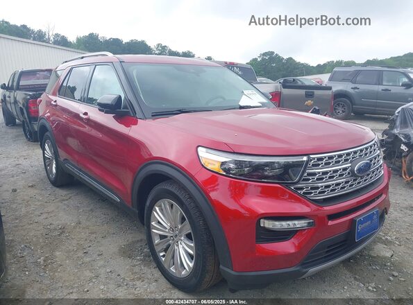 1FMSK7FH2MGA22728 2021 FORD FORD EXPLORER Red Widok wnętrza z tyłu