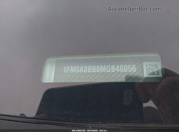 1FMSK8BB8MGB46056 2021 FORD FORD EXPLORER White ძრავის განყოფილების ხედი