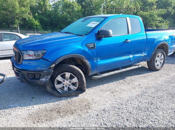 1FTER1FH2MLD00318 2021 FORD RANG Blue Առջևի ձախ երեք քառորդ տեսարան