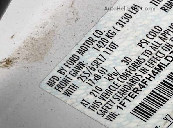 1FTER4FH4MLD77824 2021 FORD RANG  Widok wnętrza 360 stopni