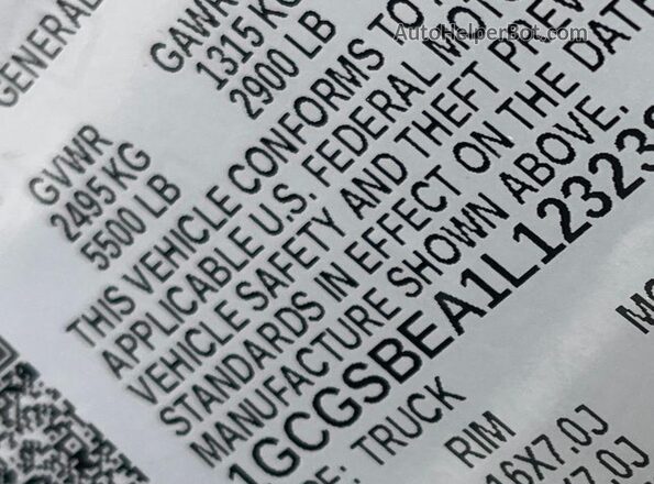 1GCGSBEA1L1232384 2020 CHEVROLET COLORADO  Widok tylnych siedzeń