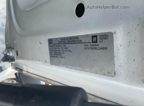 1GCGTBEN8L1146859 2020 CHEVROLET COLORADO  Панорамний вид салону 360°