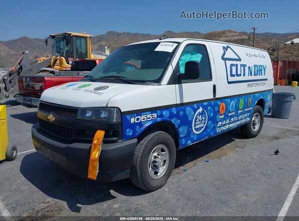 1GCWGAFP4N1280653 2022 CHEVROLET EXPRESS White Առջևի ձախ երեք քառորդ տեսարան