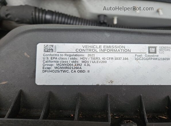 1GCZGGFP4M1216059 2021 CHEVROLET EXPRESS  