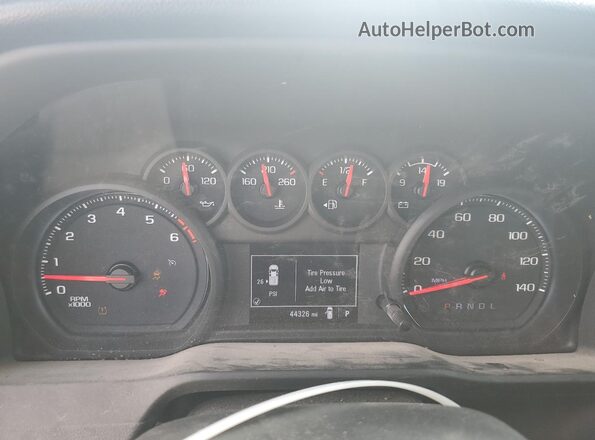 1GTR8AEF4MZ262155 2021 GMC SIERRA White Widok zestawu wskaźników