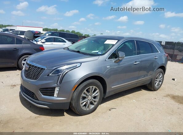 1GYKNCR46MZ174474 2021 CADILLAC XT5 Серый Передняя левая четверть