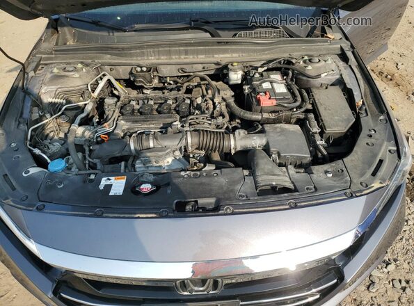 1HGCV1F10MA054419 2021 HONDA ACCORD Gray Rear interior view