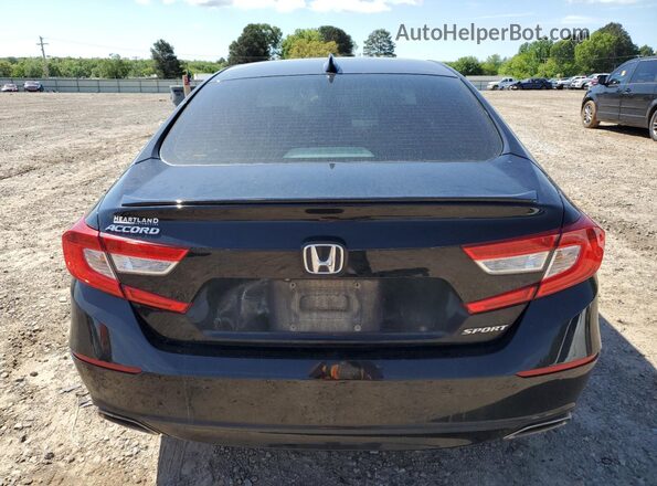 1HGCV1F30MA004167 2021 HONDA ACCORD Черный Вид сзади