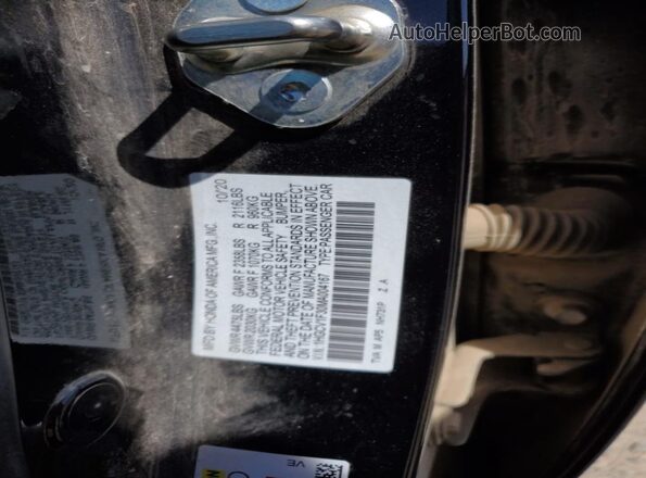 1HGCV1F30MA004167 2021 HONDA ACCORD Черный Вид подкапотного пространства