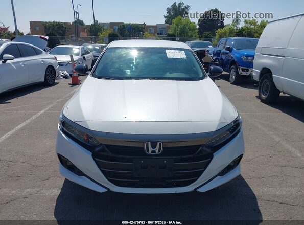 1HGCV1F49MA006119 2021 HONDA ACCORD White Widok z przodu