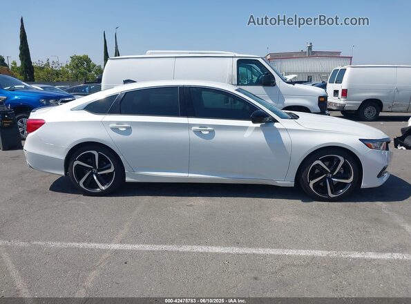 1HGCV1F49MA006119 2021 HONDA ACCORD White Widok wnętrza z tyłu