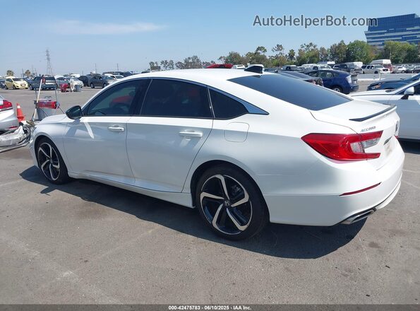 1HGCV1F49MA006119 2021 HONDA ACCORD White Widok wnętrza 360 stopni
