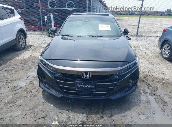 1HGCV2F31MA028547 2021 HONDA ACCORD Black Widok zestawu wskaźników