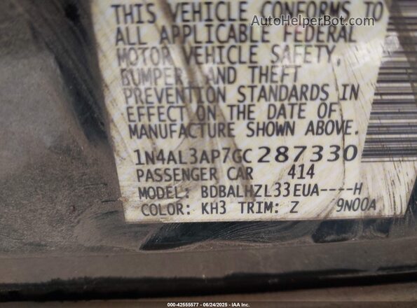 1N4AL3AP7GC287330 2016 NISSAN ALTIMA Black 