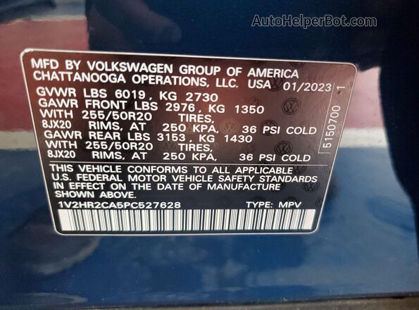 1V2HR2CA5PC527628 2023 VOLKSWAGEN ATLAS  Front left