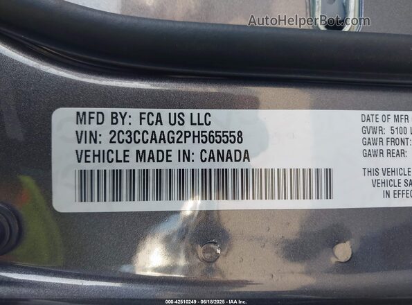2C3CCAAG2PH565558 2023 CHRYSLER 300 Gray 