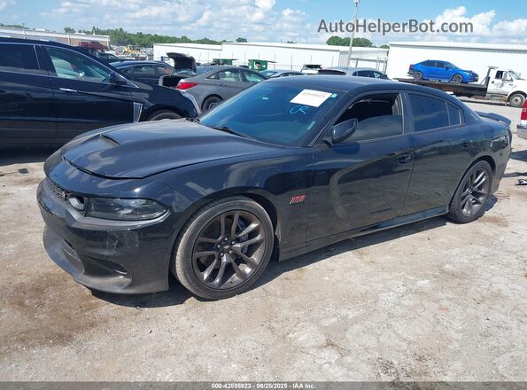2C3CDXGJ9NH262079 2022 DODGE CHARGER Black წინა მარცხენა ხედი სამი მეოთხედიდან