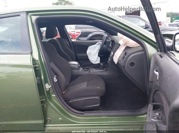2C3CDXHG6PH583423 2023 DODGE CHARGER Green Widok wnętrza z przodu