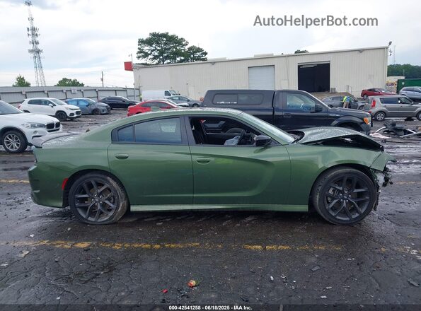 2C3CDXHG6PH583423 2023 DODGE CHARGER Green Widok wnętrza z tyłu