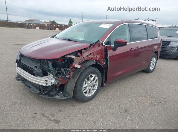 2C4RC1CG3PR535076 2023 CHRYSLER VOYAGER Maroon წინა მარცხენა ხედი სამი მეოთხედიდან