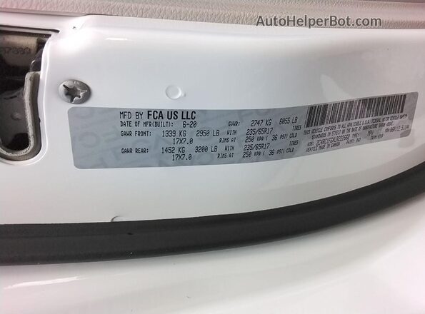 2C4RC1FGXLR222662 2020 CHRYSLER PACIFICA  წინა პანელის ხედი