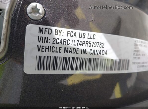 2C4RC1L74PR579782 2023 CHRYSLER PACIFICA Серый Вид подкапотного пространства