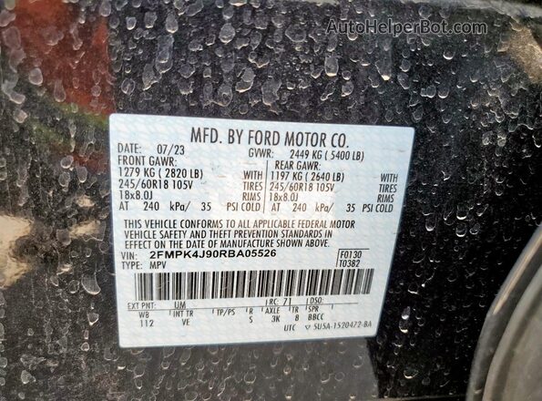 2FMPK4J90RBA05526 2024 FORD EDGE Black 