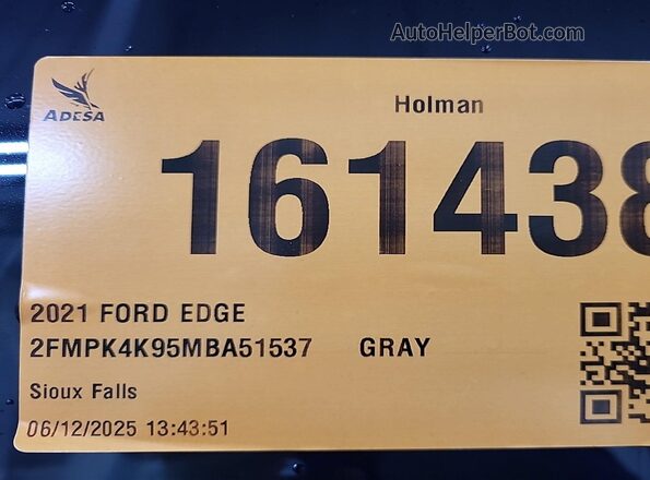 2FMPK4K95MBA51537 2021 FORD EDGE  Вид панели приборов