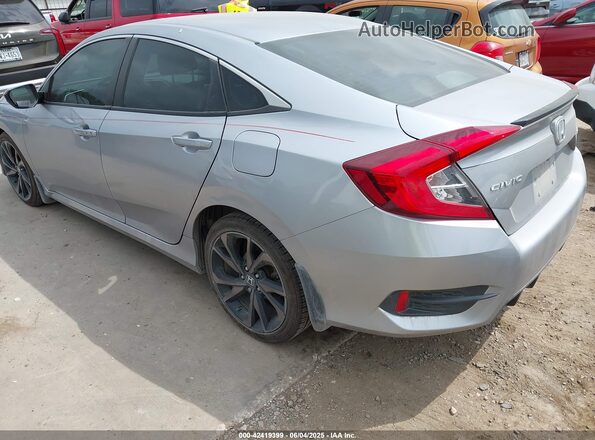 2HGFC2F80MH519823 2021 HONDA CIVIC Silver Trasero izquierdo