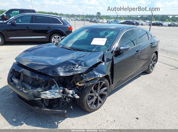 2HGFC2F82MH500268 2021 HONDA CIVIC Black Przód lewy