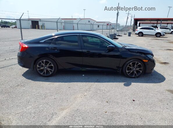 2HGFC2F82MH500268 2021 HONDA CIVIC Black Widok wnętrza z tyłu