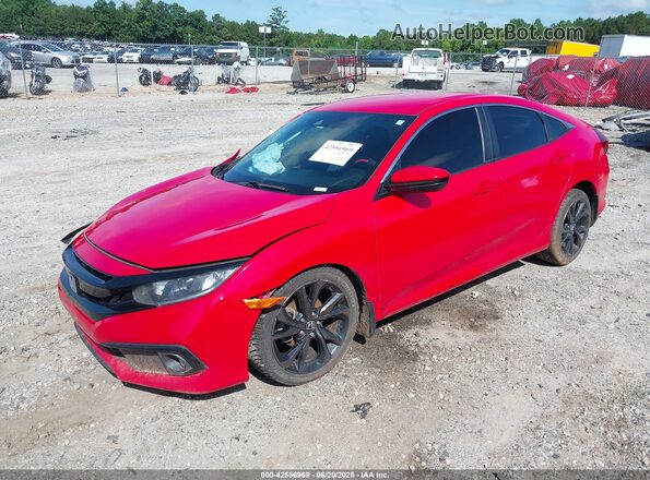 2HGFC2F87MH500220 2021 HONDA CIVIC Red Vista tres cuartos delantera izquierda