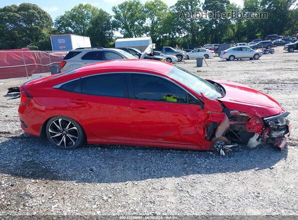 2HGFC2F87MH500220 2021 HONDA CIVIC Red Vista interior trasera