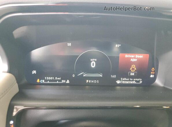 2LMPJ8J93NBL12875 2022 LINCOLN NAUTILUS Blue Vista del cuadro de instrumentos
