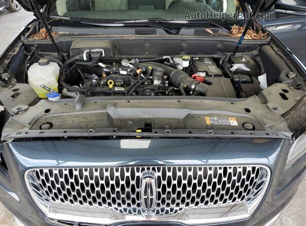 2LMPJ8J93NBL12875 2022 LINCOLN NAUTILUS Blue Vista del compartimento del motor