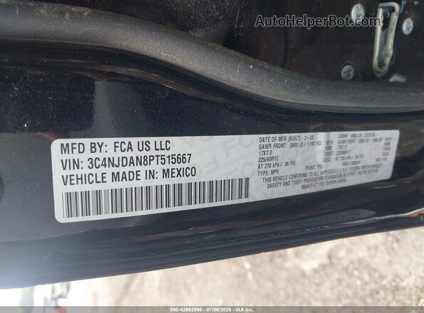 3C4NJDAN8PT515667 2023 JEEP COMPASS Black Շարժիչի բաժամունքի տեսք
