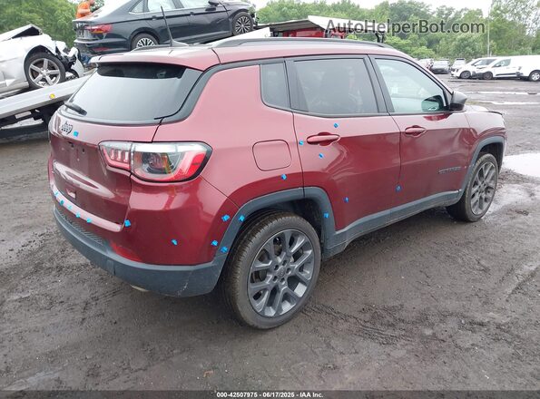 3C4NJDEB2MT589601 2021 JEEP COMPASS Темно-бордовый Задняя правая четверть