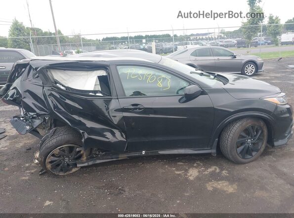 3CZRU5H17MM707003 2021 HONDA HR-V Black უკანა სალონის ხედი