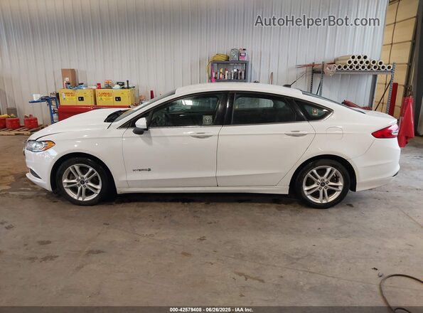 3FA6P0LUXJR141721 2018 FORD FUSION HYBRID White სალონის 360-გრადუსიანი ხედი
