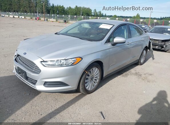 3FA6P0UU5GR318005 2016 FORD FUSION HYBRID Silver Առջևի ձախ երեք քառորդ տեսարան
