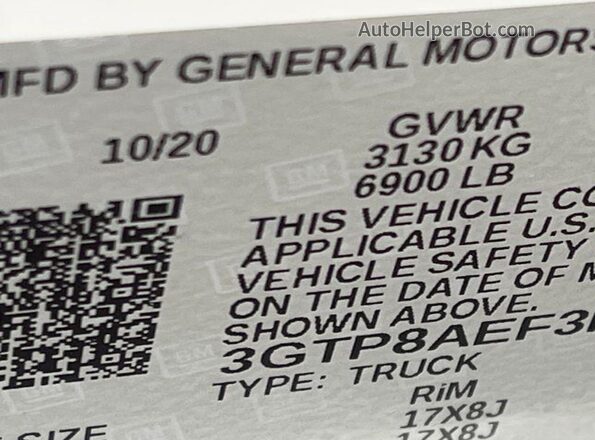 3GTP8AEF3MG131564 2021 GMC SIERRA  Widok wnętrza 360 stopni