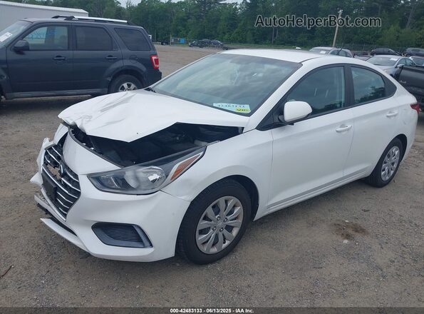 3KPC24A61ME149788 2021 HYUNDAI ACCENT White წინა მარცხენა ხედი სამი მეოთხედიდან