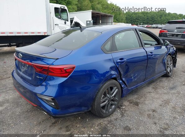 3KPF34AD8ME366182 2021 KIA FORTE Blue Trasero derecho